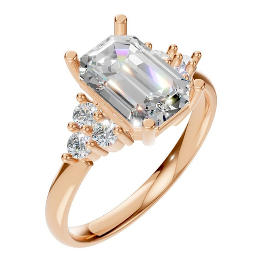 RI-9384 Rose Gold Ring SET - Main View