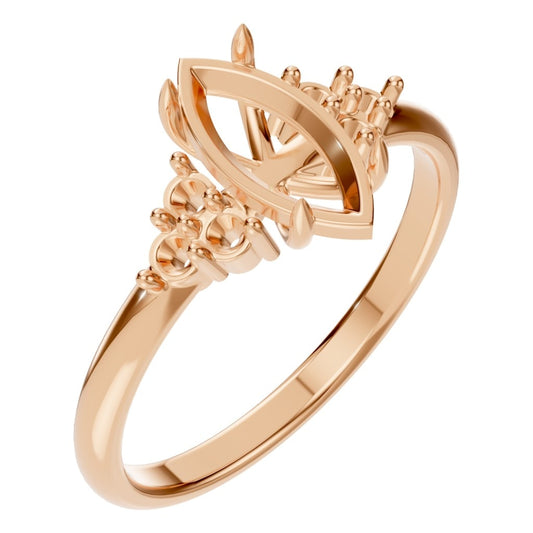 RI-9384 Rose Gold Ring UNSET - Main View