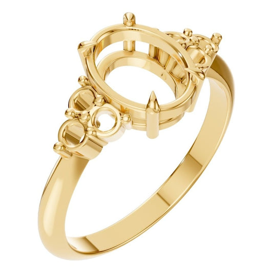 RI-9384 Yellow Gold Ring UNSET - Main View