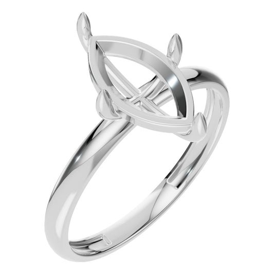RI-9390 White Gold Ring UNSET - Main View
