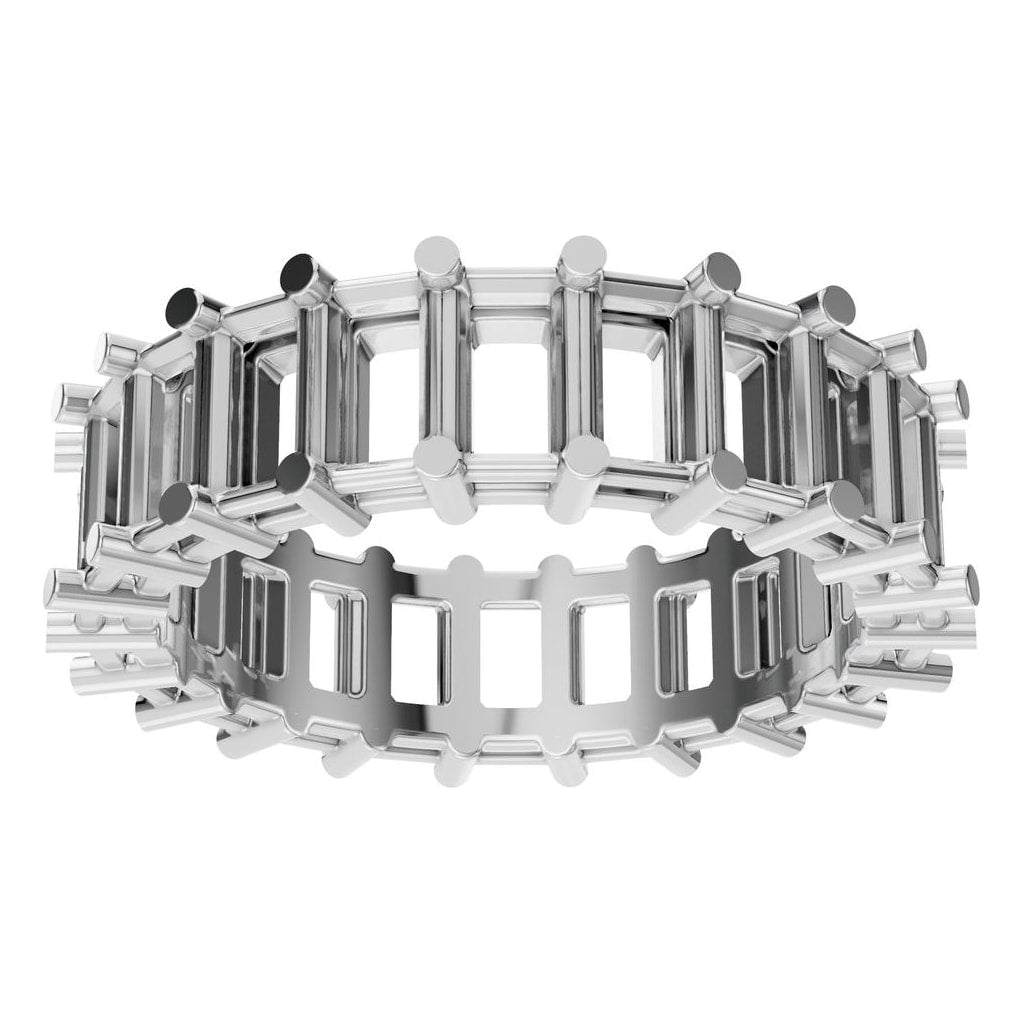 RI-9406 White Gold Ring UNSET - Front View
