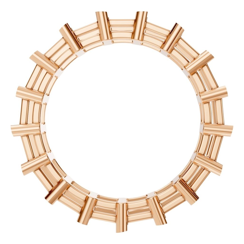 RI-9406 Rose Gold Ring UNSET - Top View