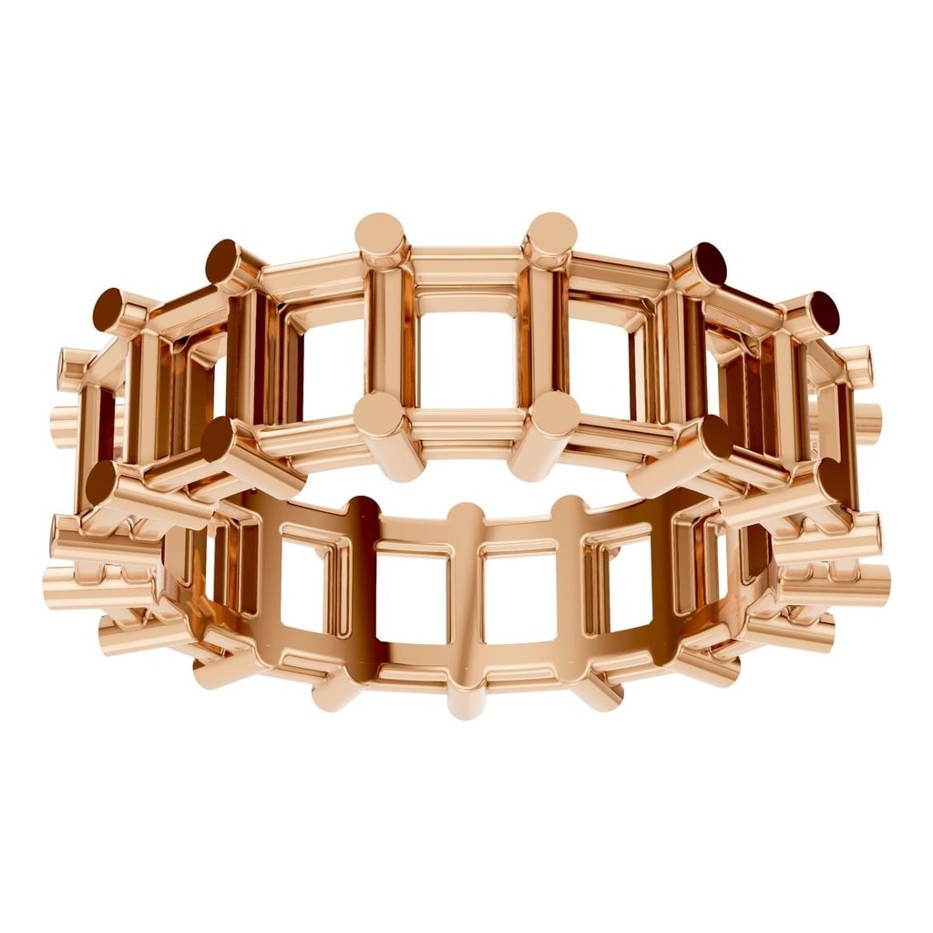 RI-9406 Rose Gold Ring UNSET - Front View
