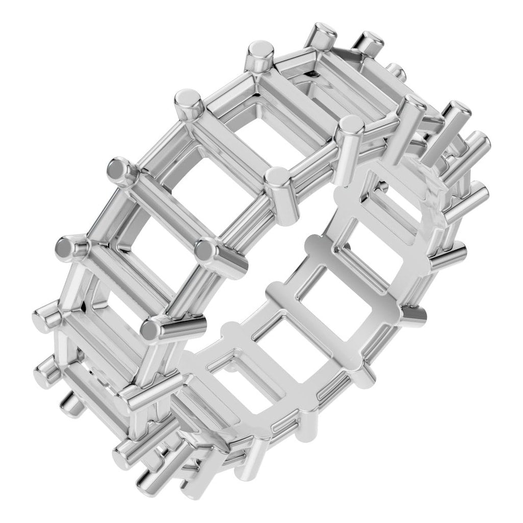 RI-9406 White Gold Ring UNSET - Main View