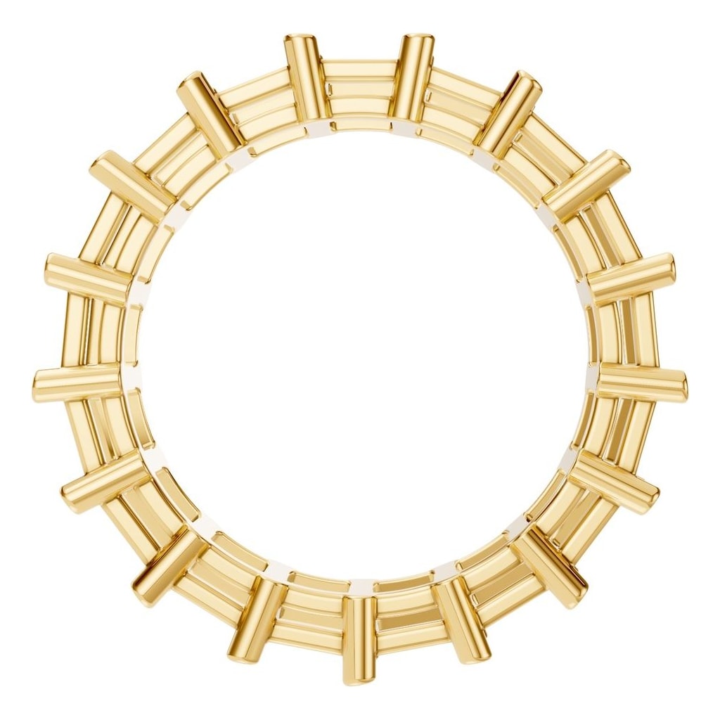 RI-9406 Yellow Gold Ring UNSET - Top View