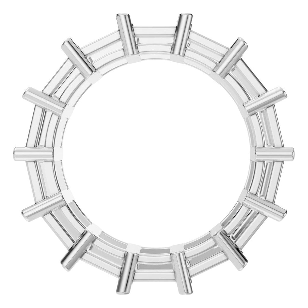 RI-9406 White Gold Ring UNSET - Top View
