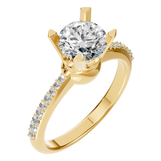 RI-9510 Yellow Gold Ring SET - Main View