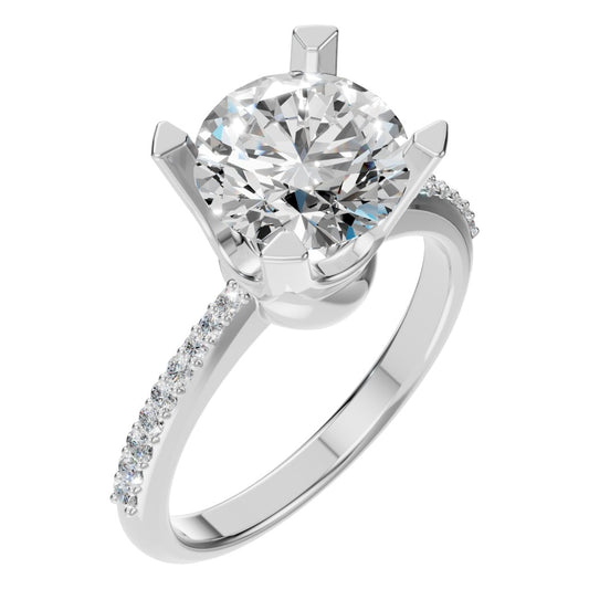 RI-9510 White Gold Ring SET - Main View