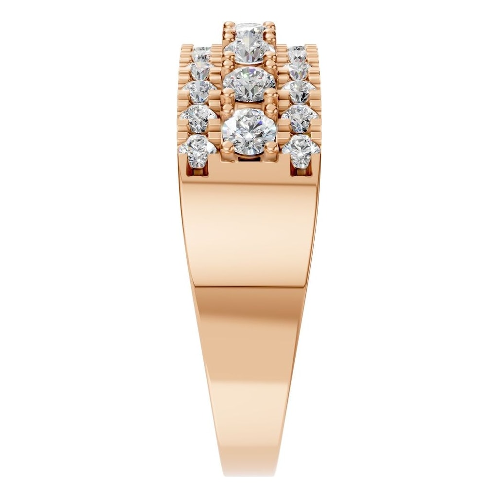 RI-9541 Rose Gold Ring SET - Side View