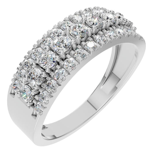 RI-9541 White Gold Ring SET - Main View