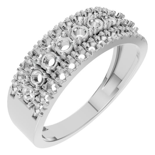 RI-9541 White Gold Ring UNSET - Main View