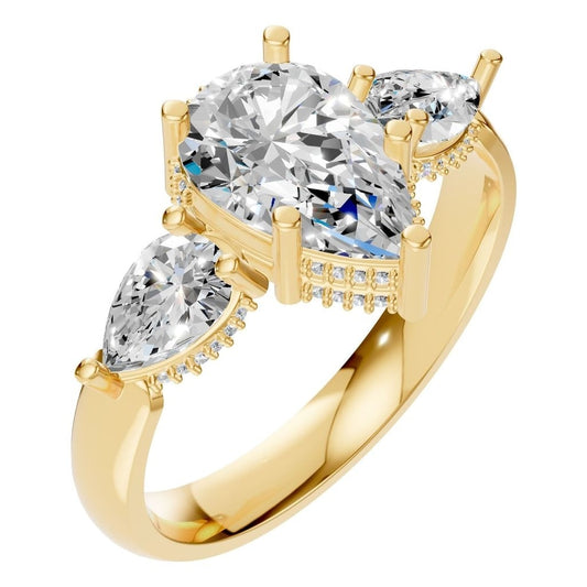 RI-9607 Yellow Gold Ring SET - Main View