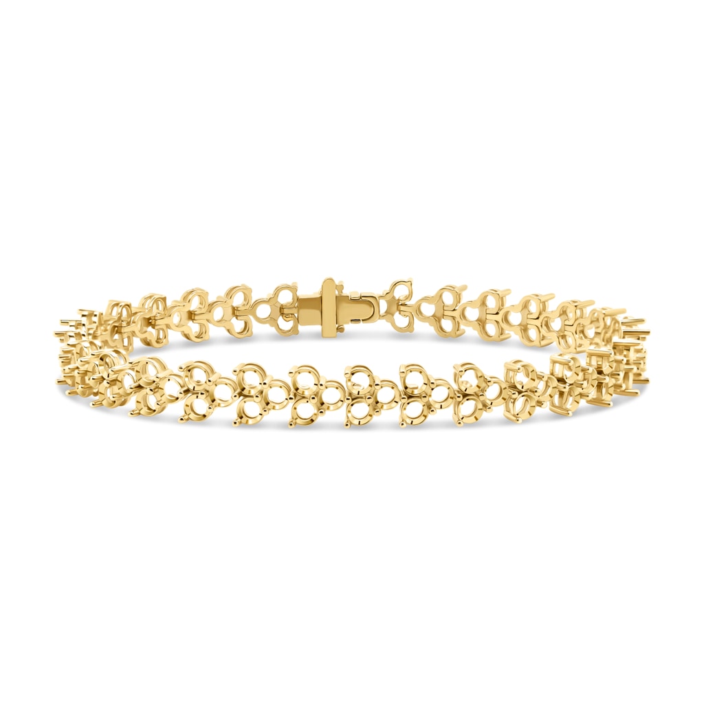 BR-1495 Yellow Gold Bracelet UNSET - Main View