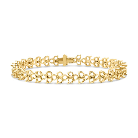 BR-1495 Yellow Gold Bracelet UNSET - Main View