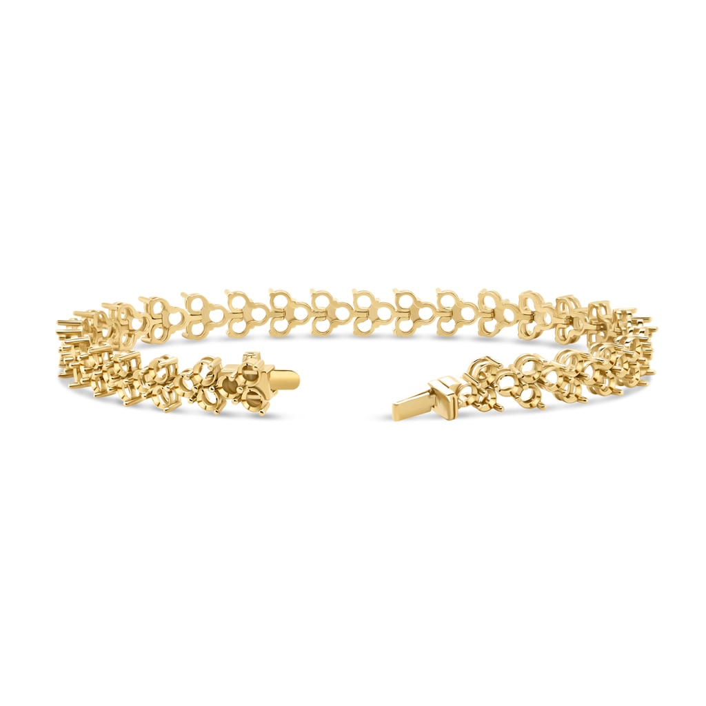 BR-1495 Yellow Gold Bracelet UNSET - BACK