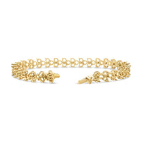 BR-1495 Yellow Gold Bracelet UNSET - BACK