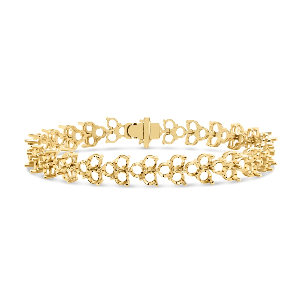 BR-1495 Yellow Gold Bracelet UNSET - Main View