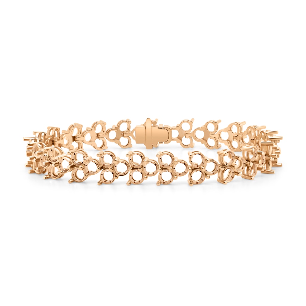 BR-1495 Rose Gold Bracelet UNSET - Main View