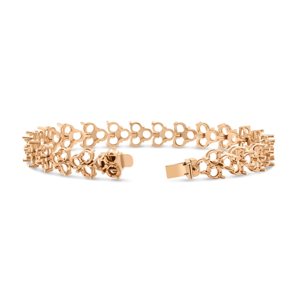 BR-1495 Rose Gold Bracelet UNSET - BACK
