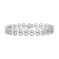 BR-1495 White Gold Bracelet UNSET - Main View