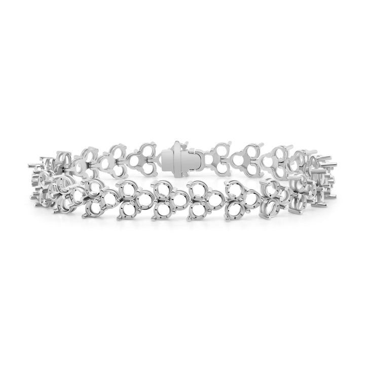 Triple Row Bracelet Mounting - Round 4.3mm