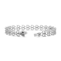 BR-1495 White Gold Bracelet UNSET - BACK