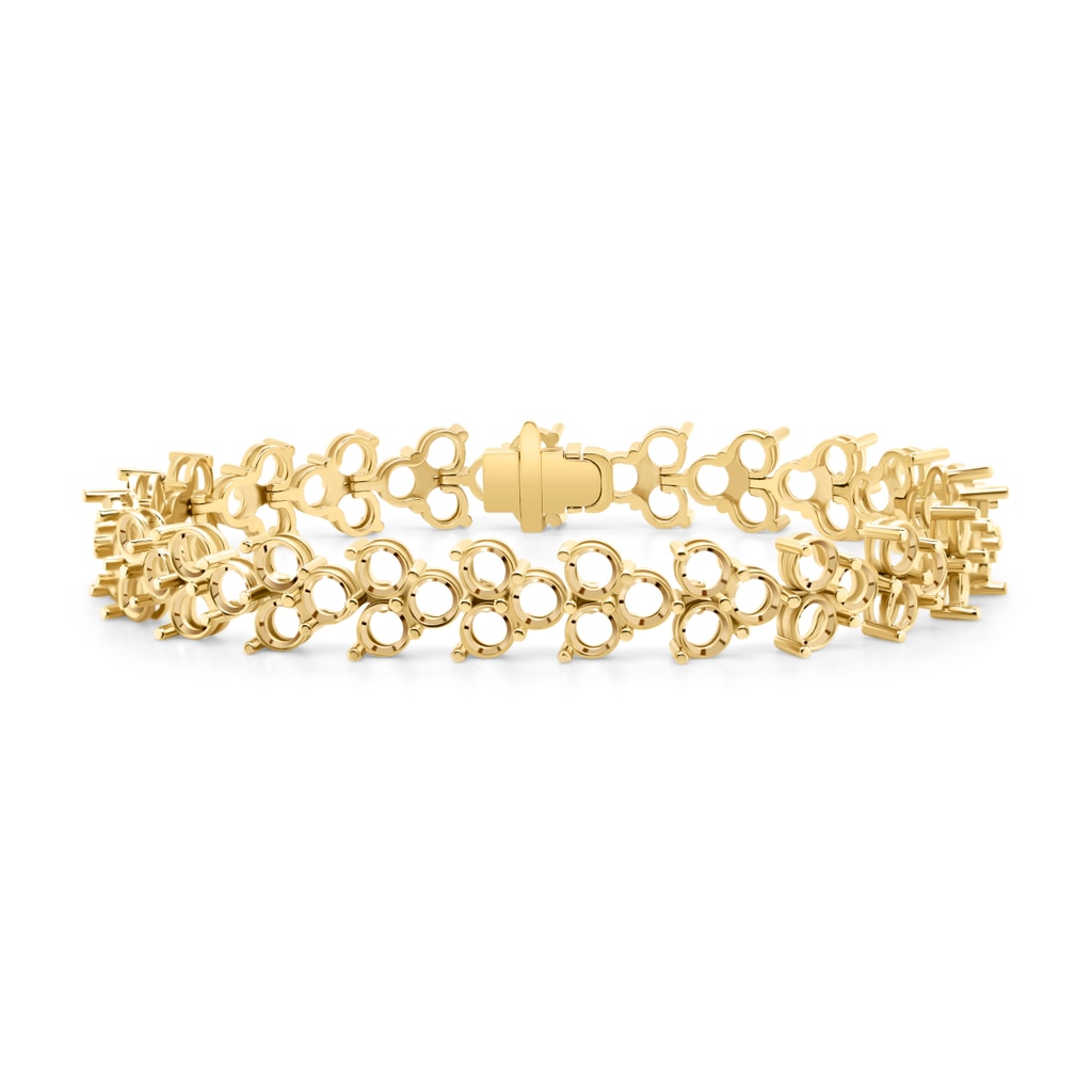 BR-1495 Yellow Gold Bracelet UNSET - Main View