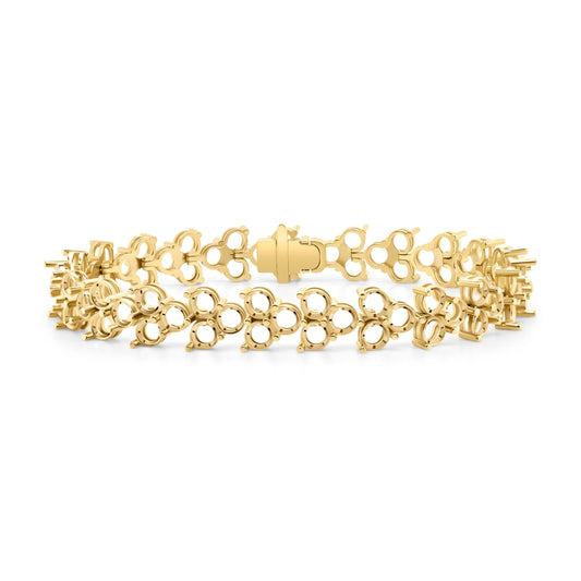 BR-1495 Yellow Gold Bracelet UNSET - Main View