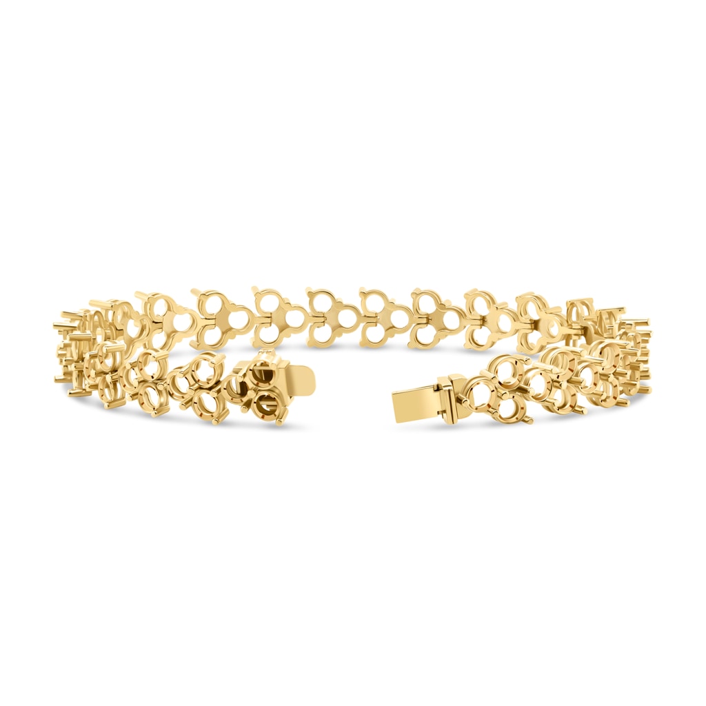 BR-1495 Yellow Gold Bracelet UNSET - BACK