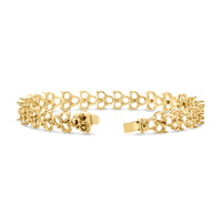 BR-1495 Yellow Gold Bracelet UNSET - BACK