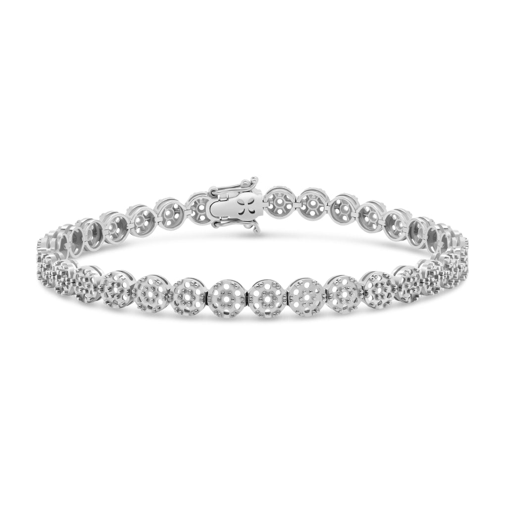 BR-2276 White Gold Bracelet UNSET - Main View