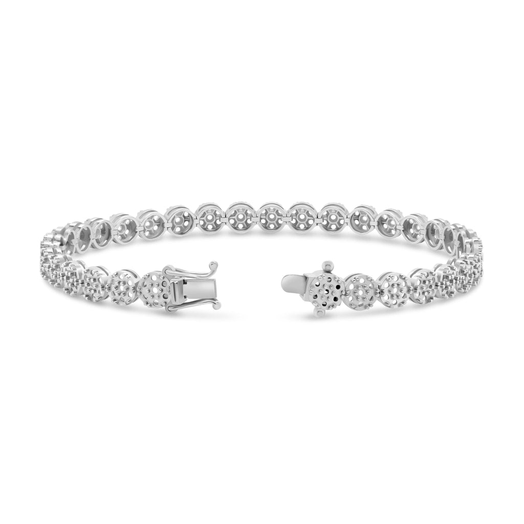 BR-2276 White Gold Bracelet UNSET - BACK