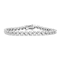 BR-3722 White Gold Bracelet UNSET - Main View