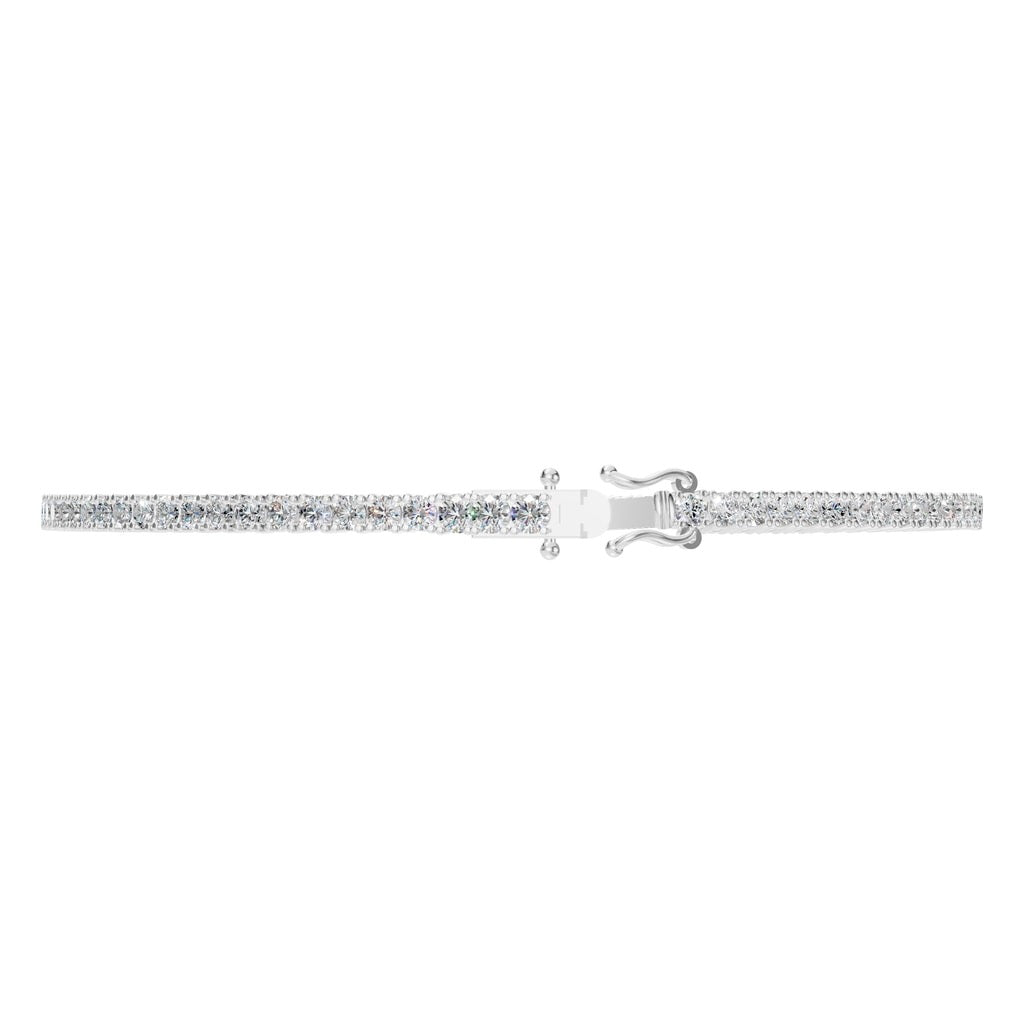 BR-5058 White Gold Bracelet SET - Side View
