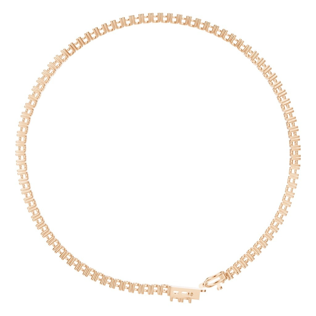 BR-5058 Rose Gold Bracelet UNSET - Top View