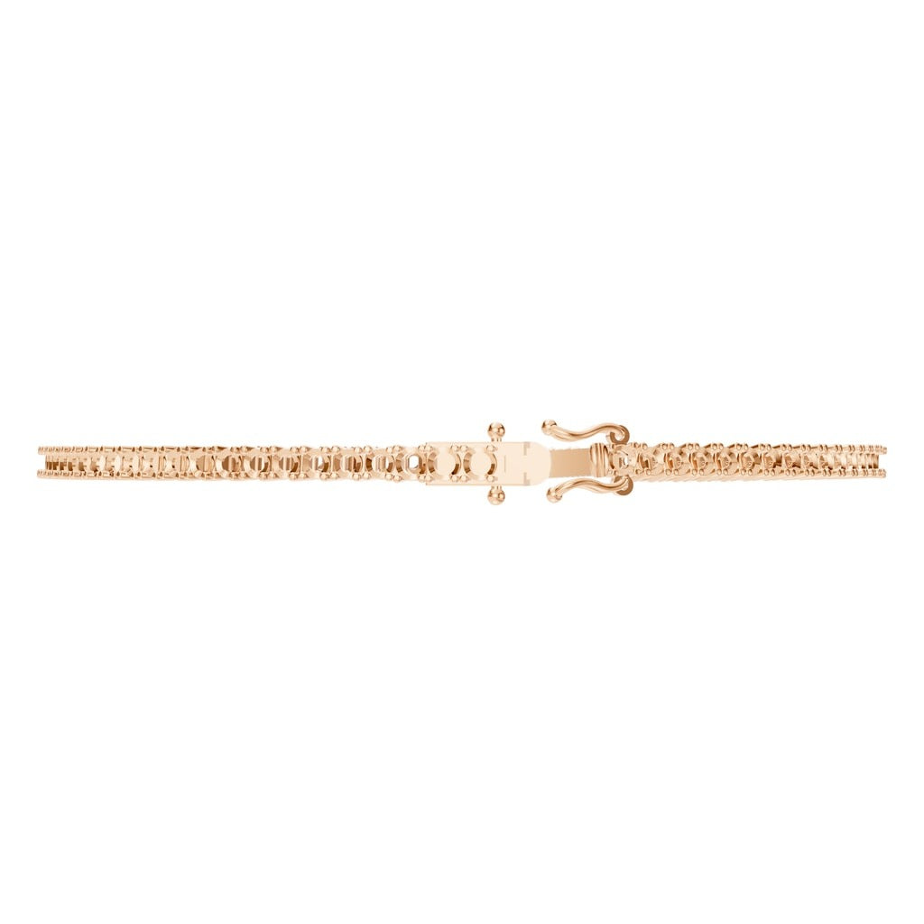 BR-5058 Rose Gold Bracelet UNSET - Side View