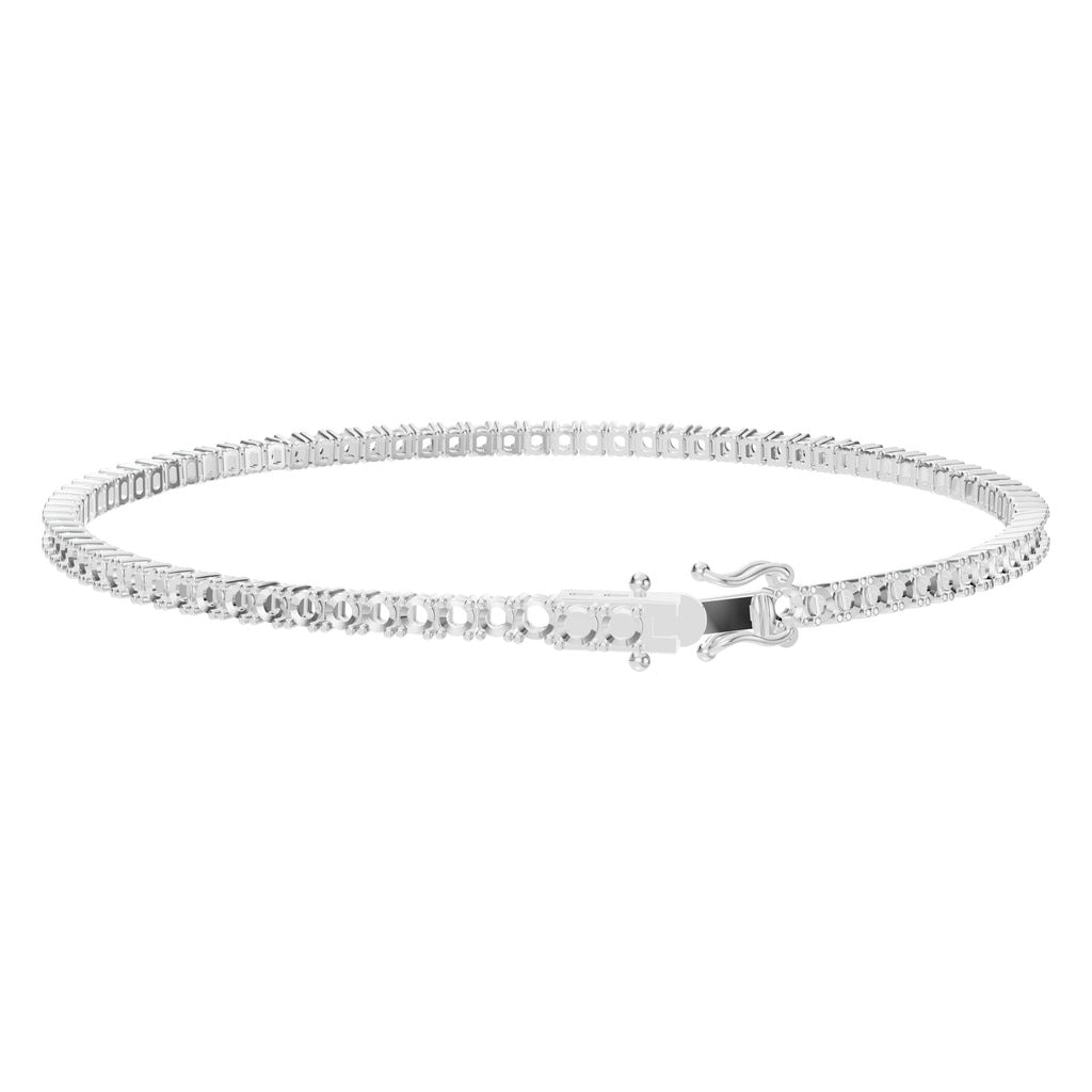 BR-5058 White Gold Bracelet UNSET - Back View