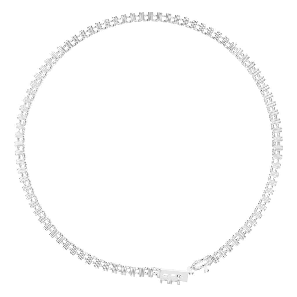 BR-5058 White Gold Bracelet UNSET - Top View