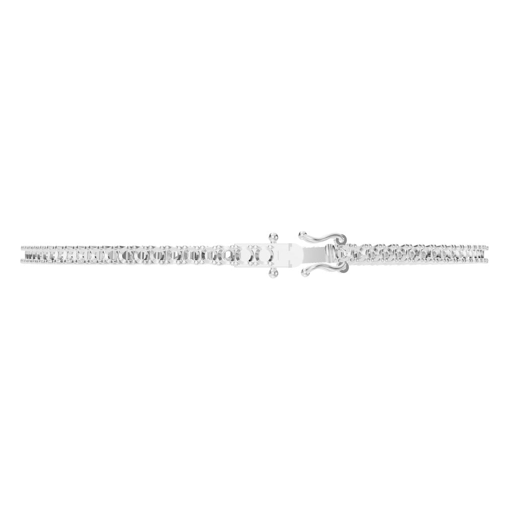BR-5058 White Gold Bracelet UNSET - Side View
