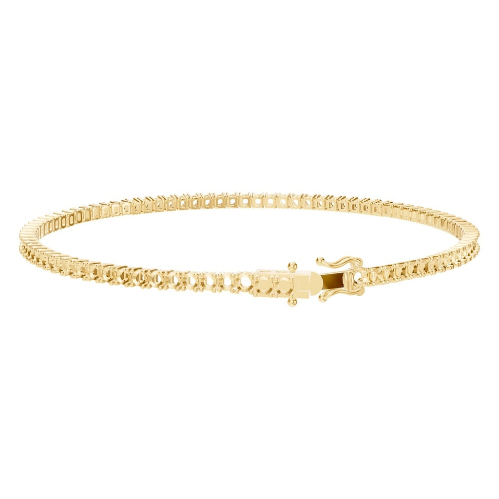 BR-5058 Yellow Gold Bracelet UNSET - Back View