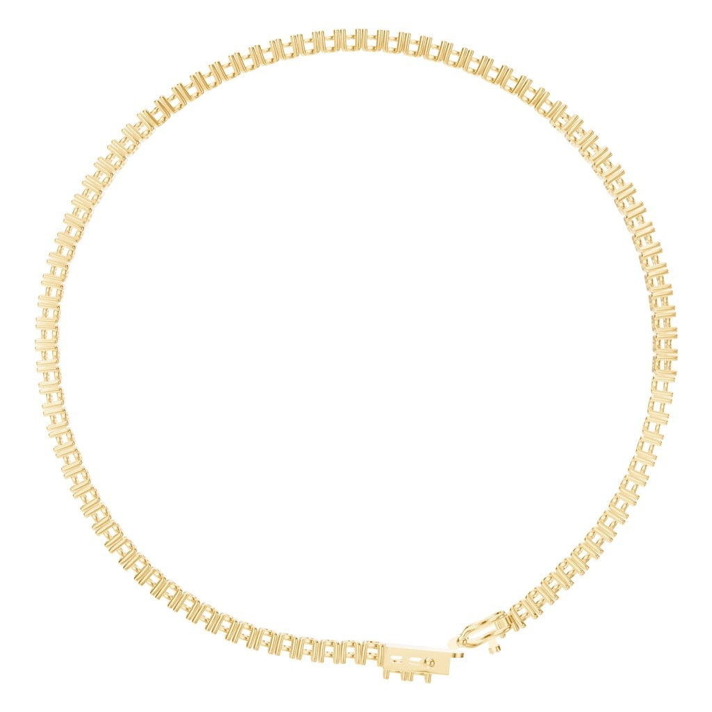 BR-5058 Yellow Gold Bracelet UNSET - Top View