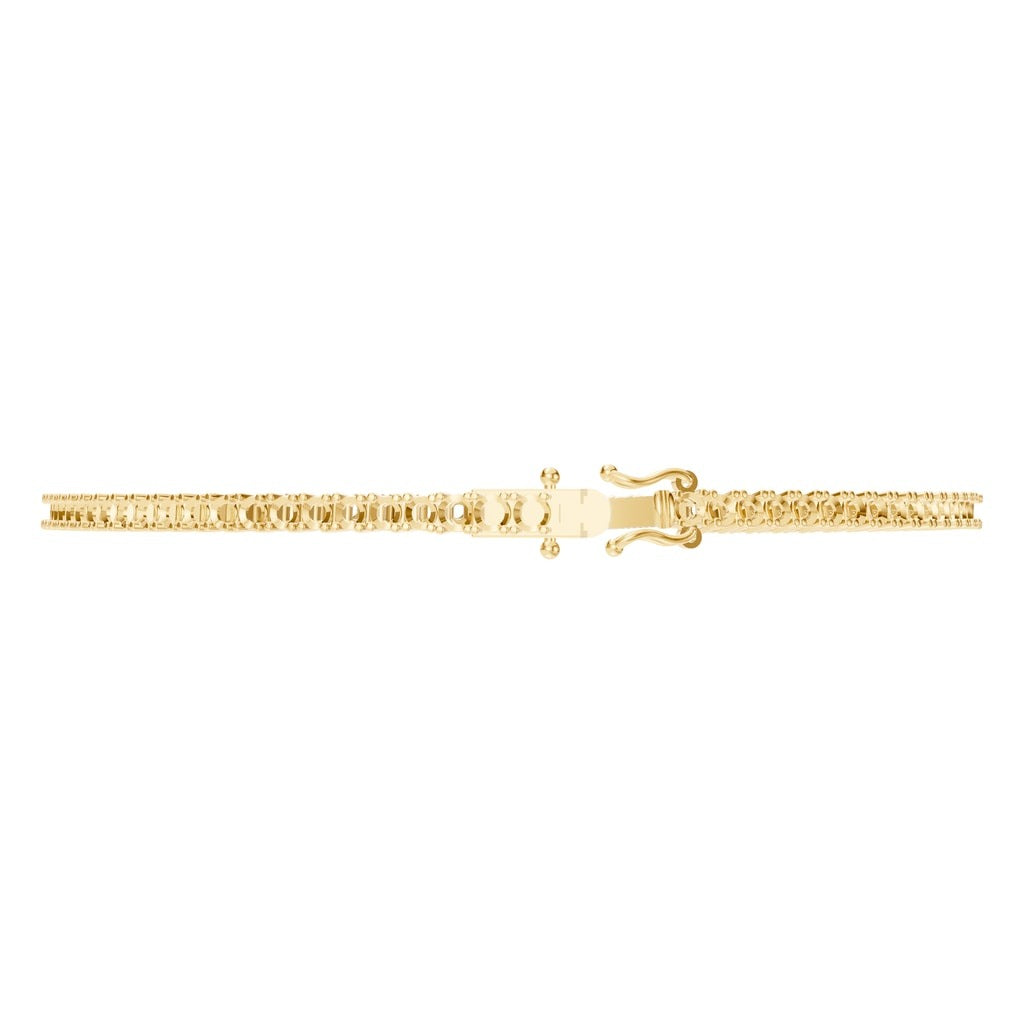 BR-5058 Yellow Gold Bracelet UNSET - Side View