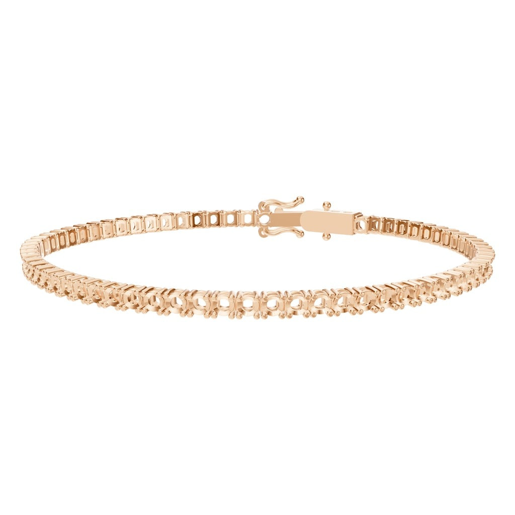 BR-5058 Rose Gold Bracelet UNSET - Main View