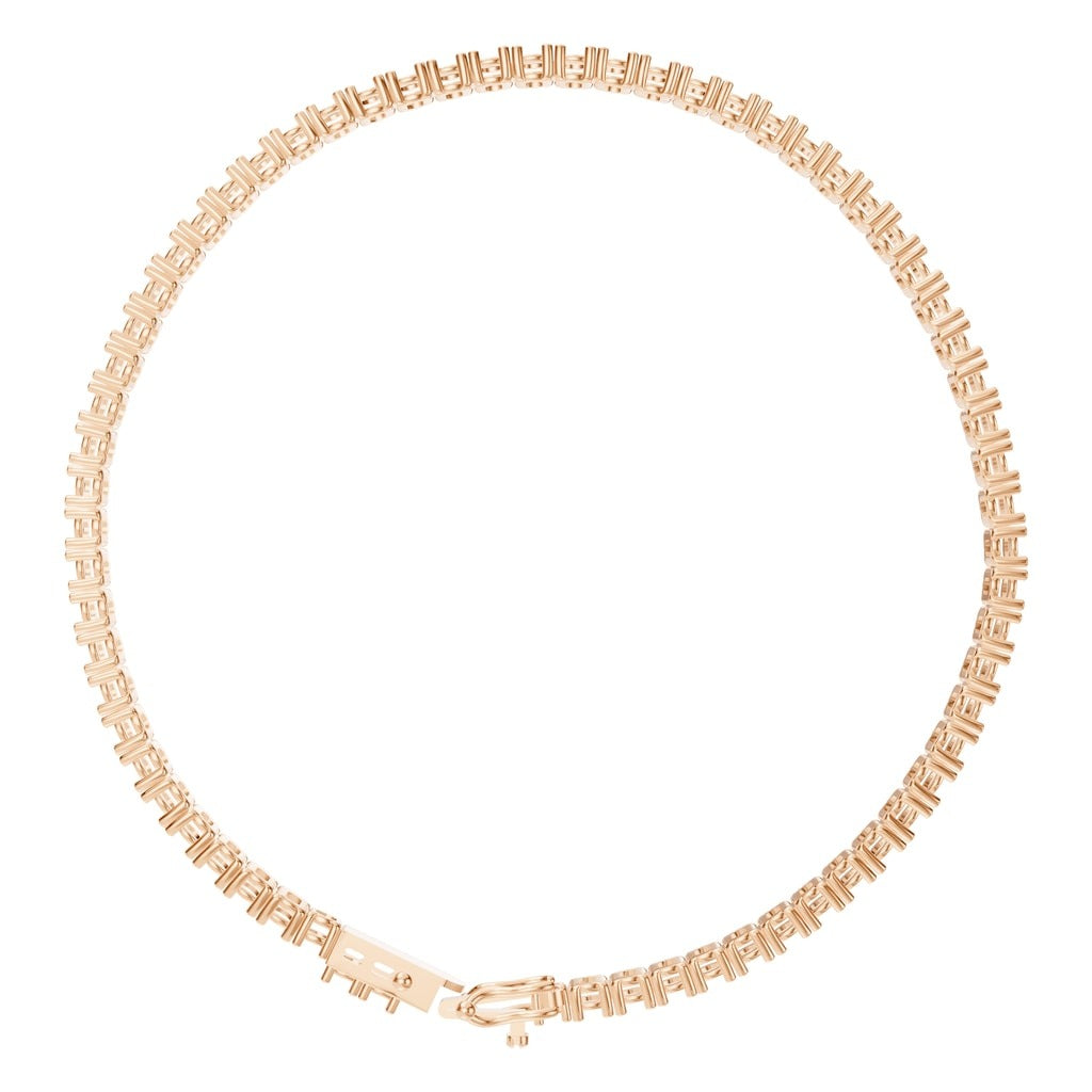 BR-5058 Rose Gold Bracelet UNSET - Top View