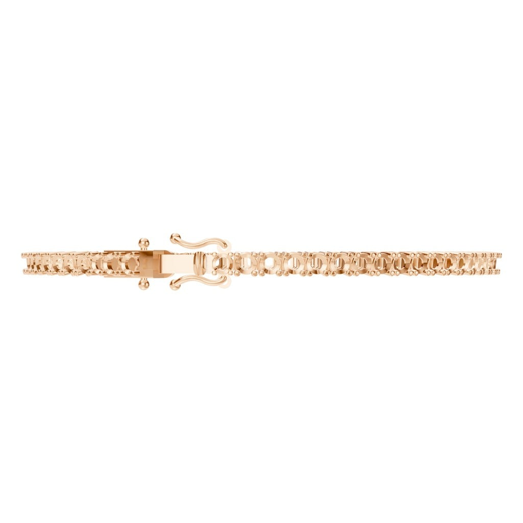 BR-5058 Rose Gold Bracelet UNSET - Side View