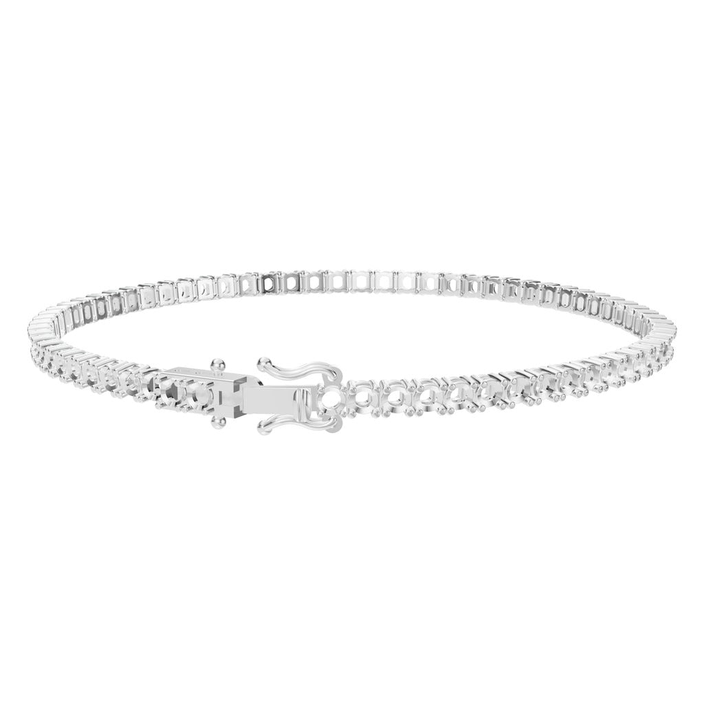 BR-5058 White Gold Bracelet UNSET - Back View