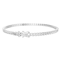 BR-5058 White Gold Bracelet UNSET - Back View