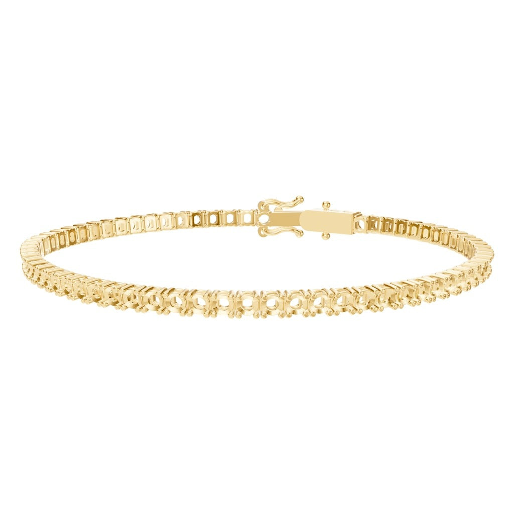 BR-5058 Yellow Gold Bracelet UNSET - Main View