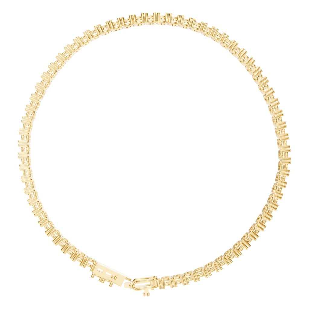 BR-5058 Yellow Gold Bracelet UNSET - Top View