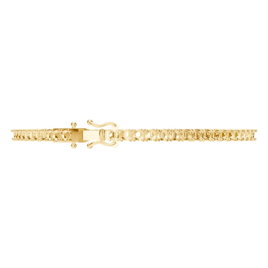 BR-5058 Yellow Gold Bracelet UNSET - Side View